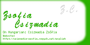 zsofia csizmadia business card